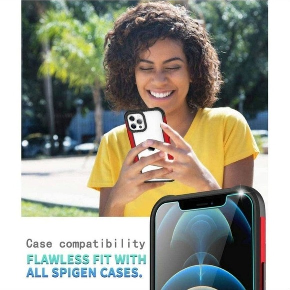 AEDILYS Compatible with iPhone 12 pro max Case[Airbag Series] with [2xScreen Pro - Picture 5 of 7